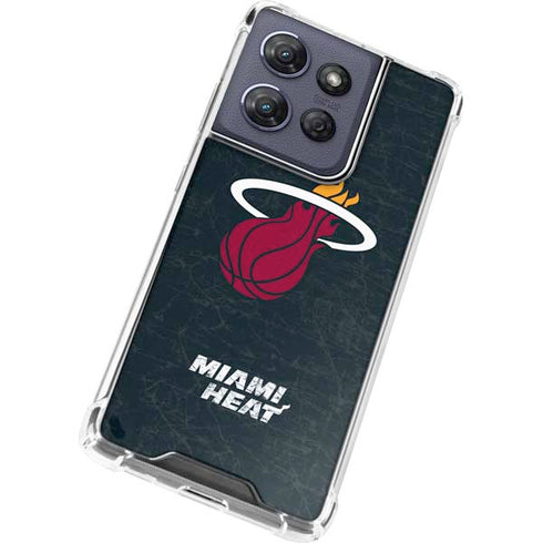 NBA Miami Heat Black Partial Logo Moto G Play 5G (2025) Clear Case